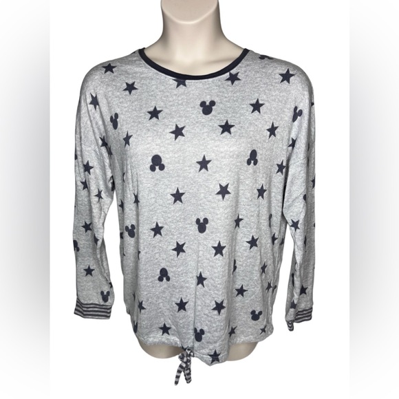 Disney Long sleeve Lounge Knit Top Gray Size Large - Picture 2 of 4